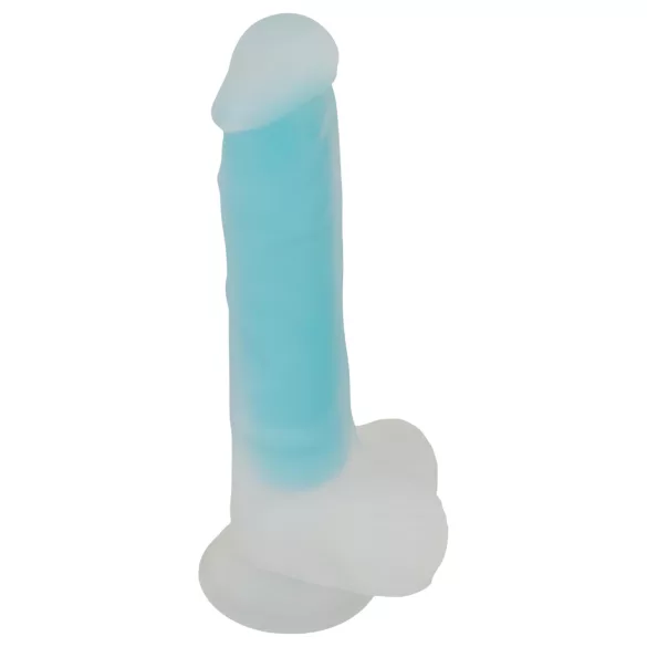 You2Toys Glow in the Dark - dildo met zuignap - oplichtend - blauw