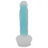 You2Toys Glow in the Dark - dildo met zuignap - oplichtend - blauw