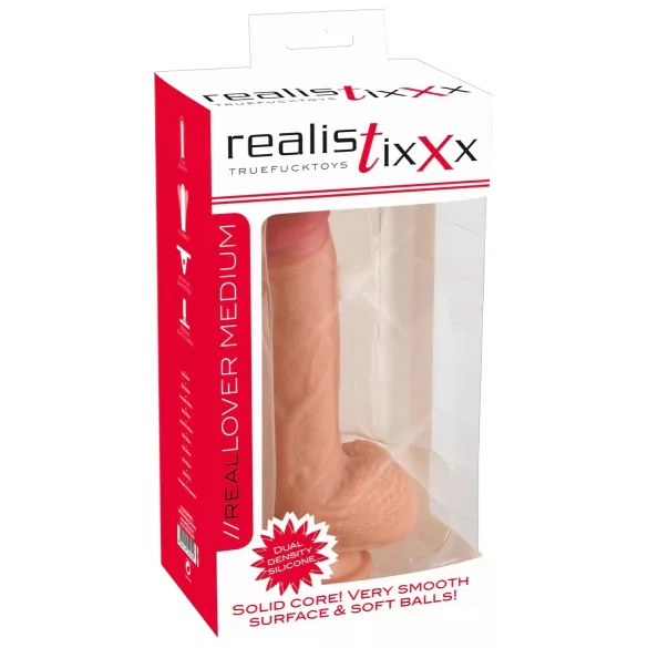 realistixxx - realistische dildo met zuignap (22 cm, naturel)
