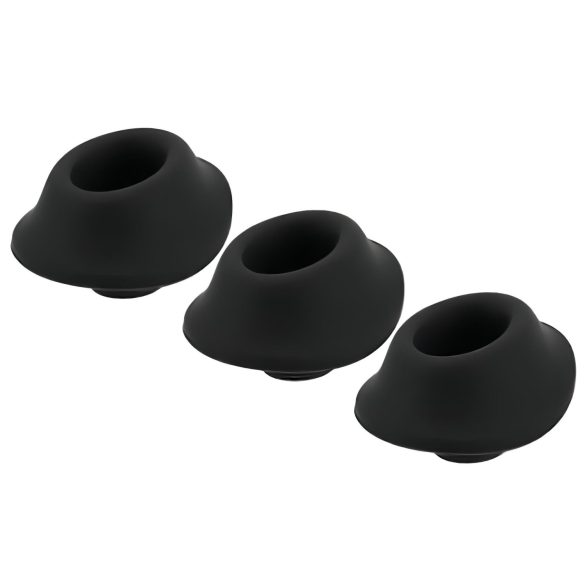 Womanizer Premium S - vervangende zuigkapjes set - zwart (3 stuks)