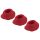 Womanizer Premium S - vervangende zuigkapset - rood (3 stuks)