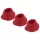 Womanizer Premium M - vervangende zuignap set - rood - 3 stuks