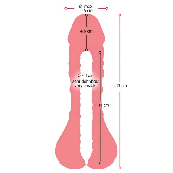 Nature Skin - 2in1 kunstkont en penismantel - huidkleur