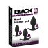 Black Velvets - siliconen buttplug set - 3-delig - zwart