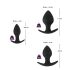Black Velvets - siliconen buttplug set - 3-delig - zwart