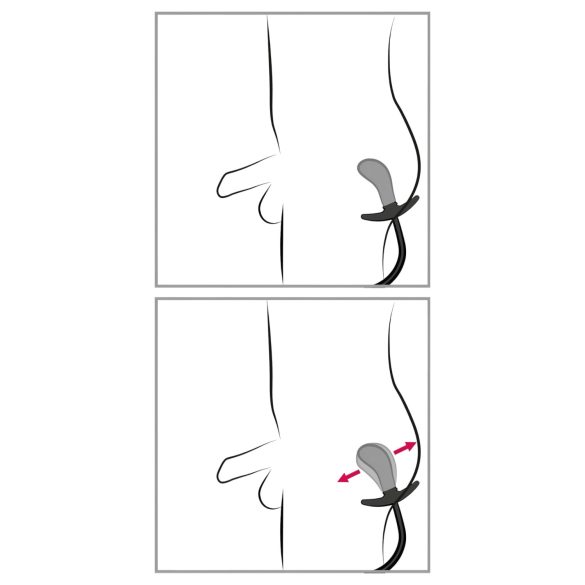 You2Toys - opblaasbare anaalplug met ballen - siliconen - zwart