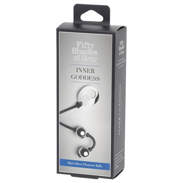 Fifty Shades of Grey - mini geishaballetje - metaal zilver