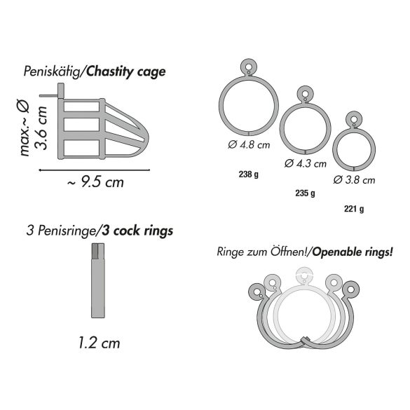 You2Toys - Kuisheidskooi voor mannen - met slot - metaal