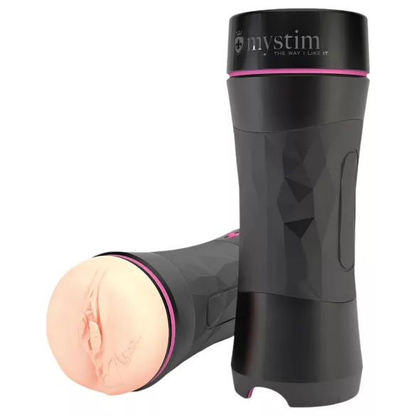 mystim OPUS Mica - realistische kunstvagina masturbator - huidkleur/zwart