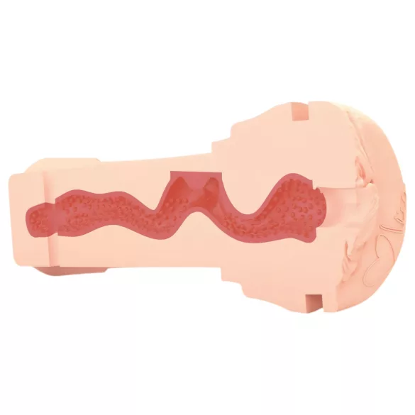 mystim OPUS Mica - realistische kunstvagina masturbator - huidkleur/zwart
