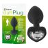 You2Toys Anaal Plug - zwart met witte steen