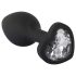 You2Toys Anaal Plug - zwart met witte steen