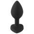 You2Toys Anaal Plug - zwart met witte steen