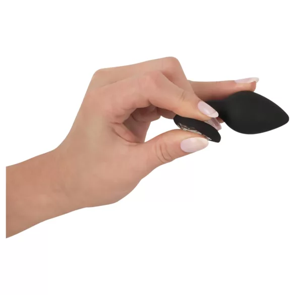 You2Toys - anaalplug - met witte steen - zwart