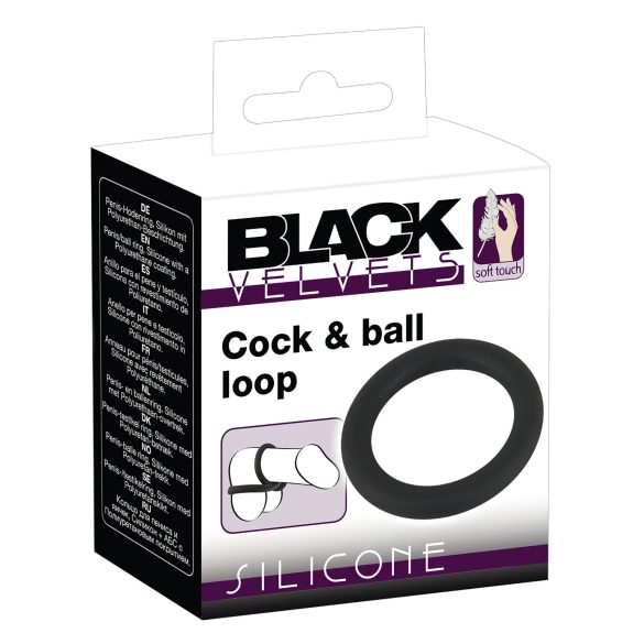 Black Velvet - zwarte siliconen penisring 5cm