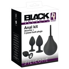 Black Velvets - anaal plug set - 4-delig - zwart
