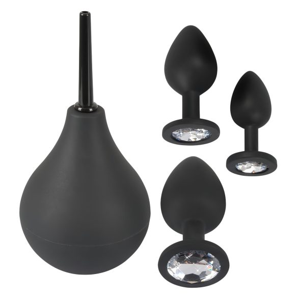 Black Velvets - anaal plug set - 4-delig - zwart