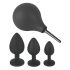 Black Velvets - anaal plug set - 4-delig - zwart