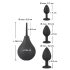Black Velvets - anaal plug set - 4-delig - zwart