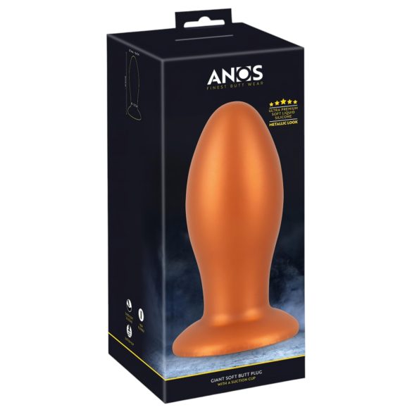 ANOS - anale plug groot - siliconen - oranje