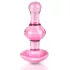 Icicles No. 75 - glazen buttplug met hartje - roze