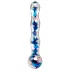 Icicles No. 08 - dubbelzijdige glazen dildo - golvend - transparant/blauw