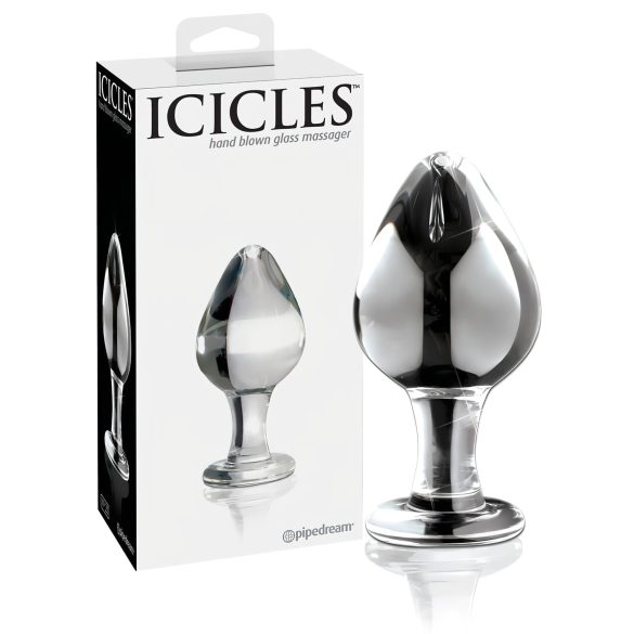 Icicles No. 25 - anale plug - kegelvorm - glas - transparant