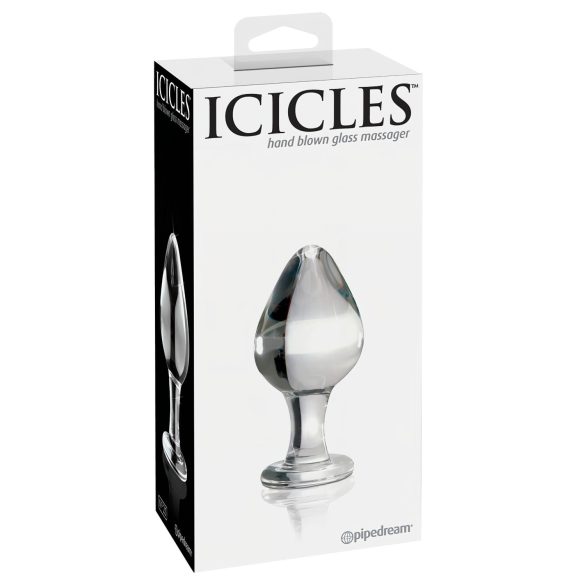 Icicles No. 25 - anale plug - kegelvorm - glas - transparant