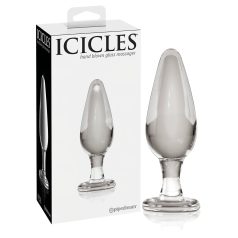 Icicles No. 26 - Conische glazen anaalplug (transparant)