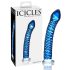 Icicles No. 29 - spiraalvormige glazen dildo (blauw)