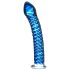 Icicles No. 29 - spiraalvormige glazen dildo (blauw)
