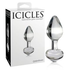 Icicles No. 44 - conische glazen anaalplug (transparant)