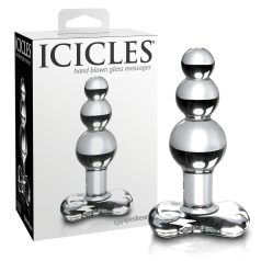 Icicles No. 47 - drievoudige glazen anaalplug (doorzichtig)
