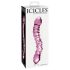 Icicles No. 55 - Dubbelzijdige G-spot glazen dildo (roze)