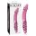 Icicles No. 57 - Roze dubbelzijdige glazen dildo met penismotief