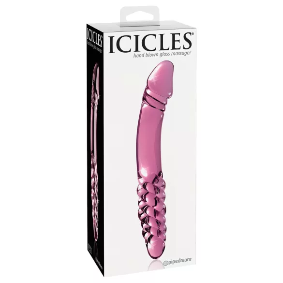 Icicles No. 57 - dubbelzijdige glazen dildo met penisvorm - roze