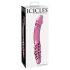 Icicles No. 57 - Roze dubbelzijdige glazen dildo met penismotief