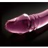 Icicles No. 57 - Roze dubbelzijdige glazen dildo met penismotief