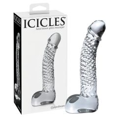   Icicles No. 61 - glazen dildo met ballen en penis (doorzichtig)