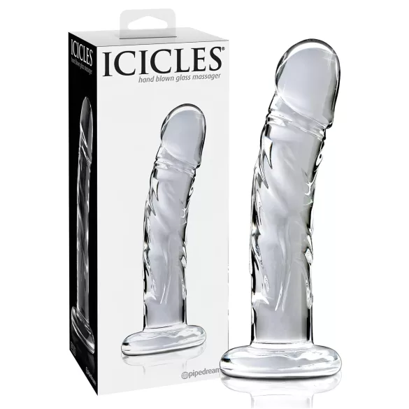 Icicles No. 62 - glazen dildo met penisvorm - transparant