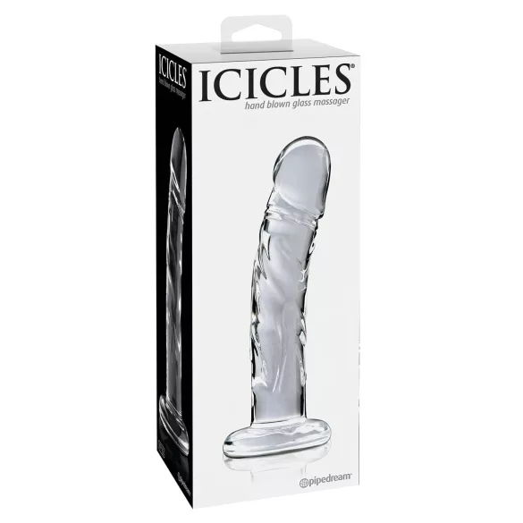 Icicles No. 62 - glazen dildo met penisvorm - transparant