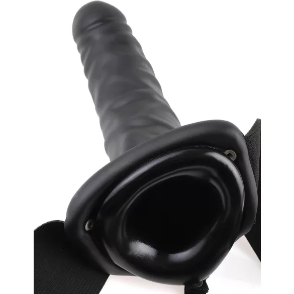 Fetish Strap-On 8 - strap-on dildo hol - vibrerend - zwart