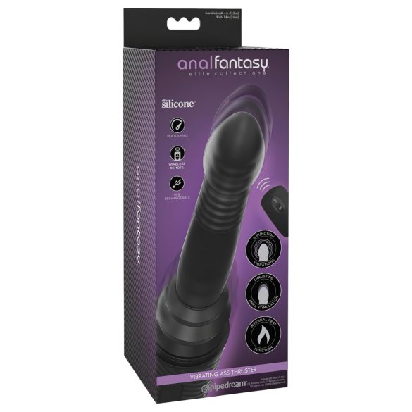 Analfantasy - anale vibrator met op-en-neer functie - zwart