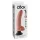 King Cock 9 - buigzame vibrator met zuignap - 26cm - naturel