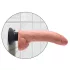 King Cock 9 - buigzame vibrator met zuignap - 26cm - naturel