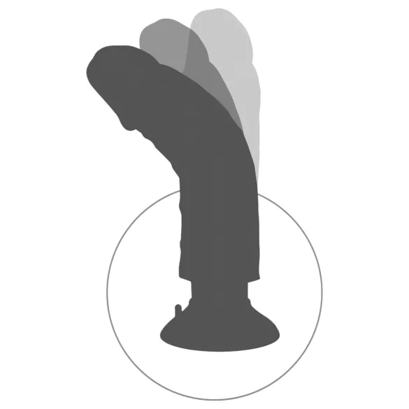 King Cock 9 - buigzame vibrator met zuignap - 26cm - naturel