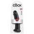 King Cock 9 - dildo met zuignap - zwart
