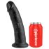 King Cock 9 - dildo met zuignap - zwart