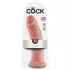 King Cock - dildo met zuignap 25cm - huidkleur