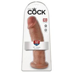   King Cock 10 - grote zuignap dildo (25cm) - duisternis natuur